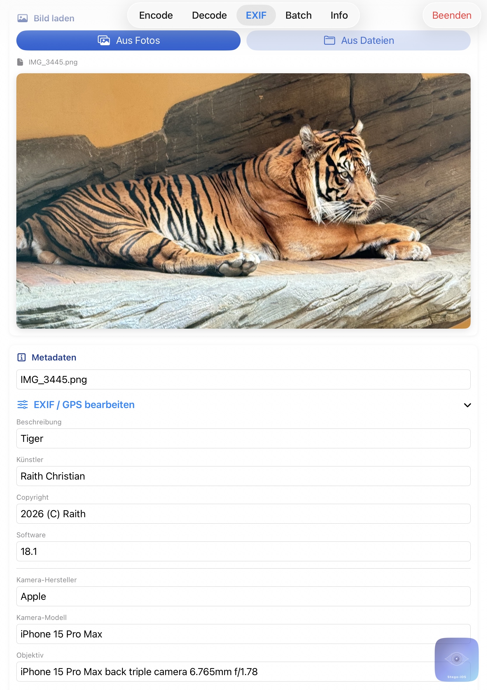 EXIF Edit